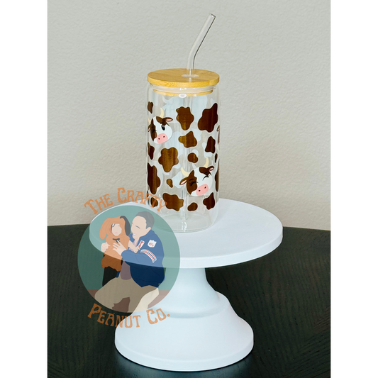 Chocolate MOO Glass Tumbler