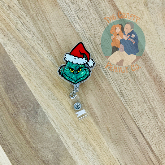 Grinch Badge Reel